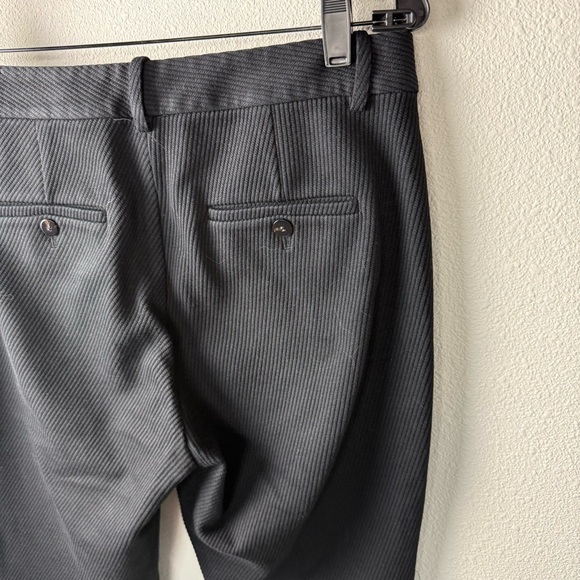 Theory Treeca 2 Slim Cropped Pant Black Knit Twill Textured Ribbed Trouser - Picture 10 of 11